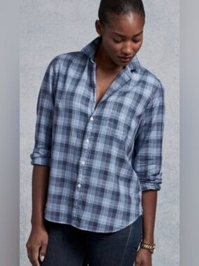 Frank and Eileen Plaid “Eileen” relaxed fit brushed cotton shirt size S